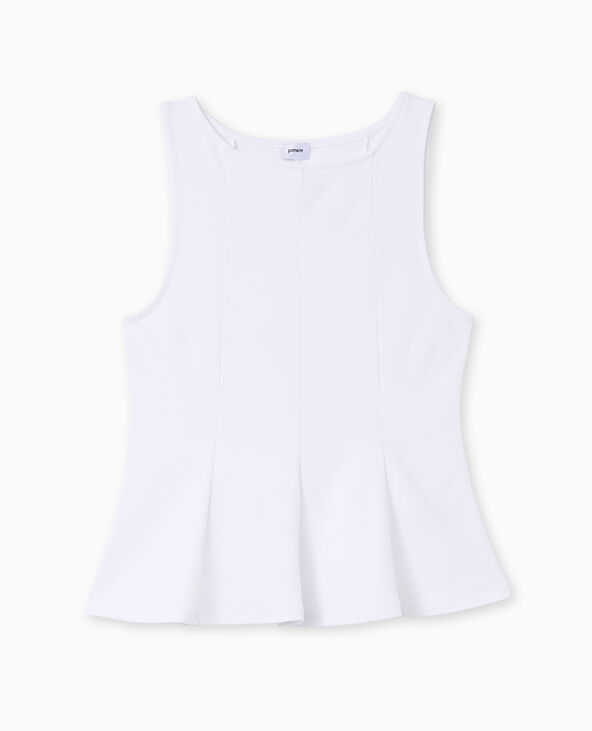 Débardeur forme peplum blanc - Pimkie