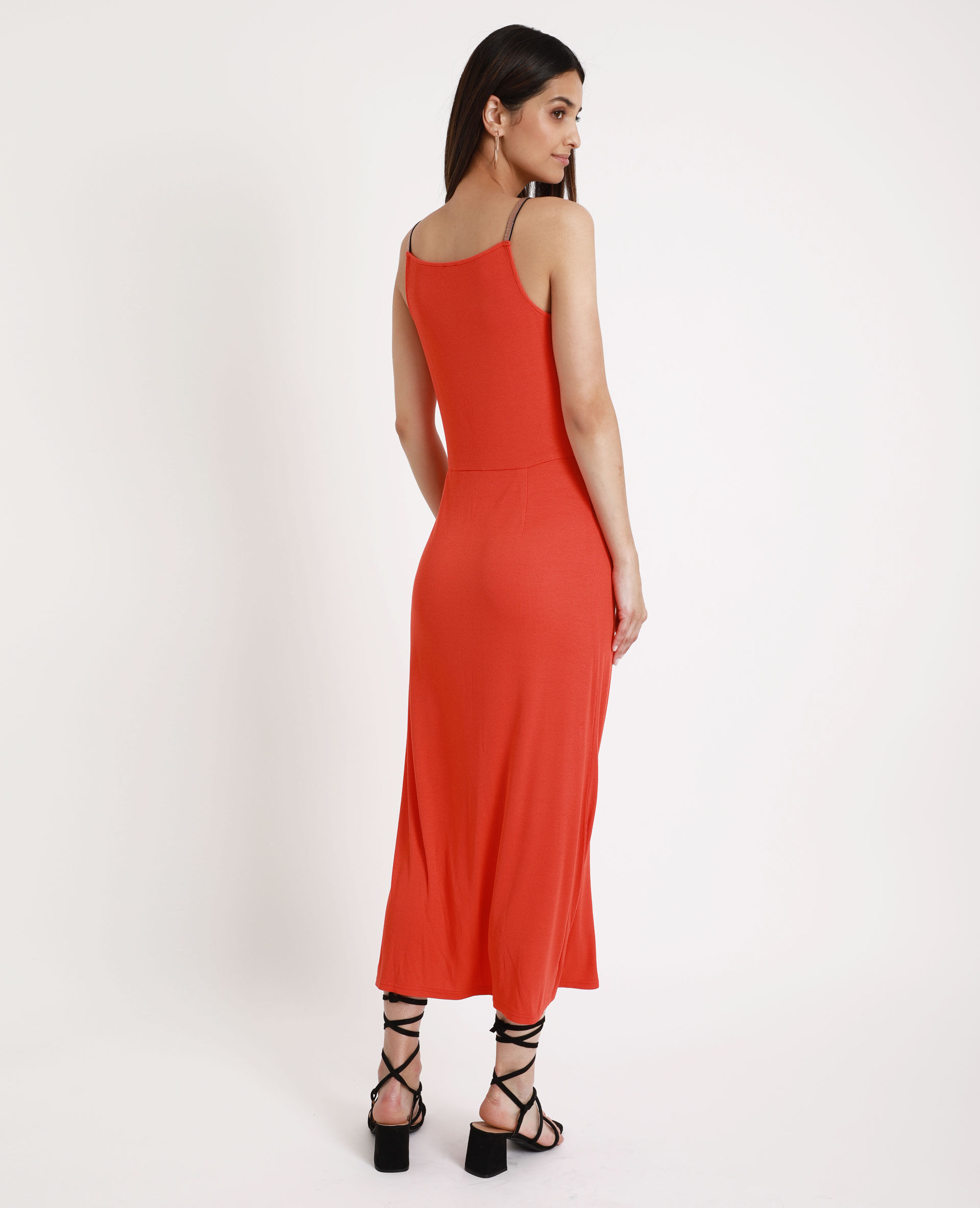 robe longue rouge pimkie