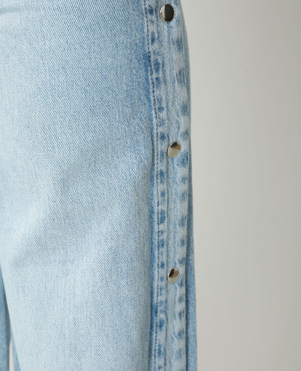 Jean wide leg high waist pressionné bleu clair - Pimkie