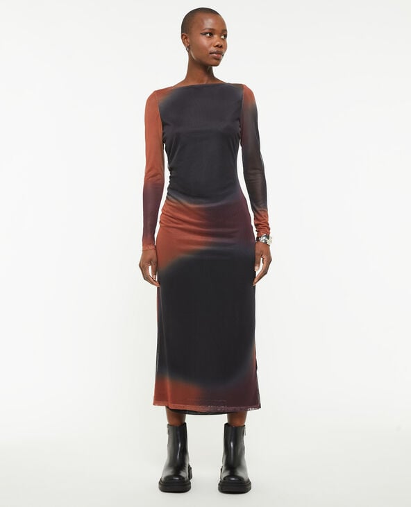 Robe longue en tulle orange - Pimkie