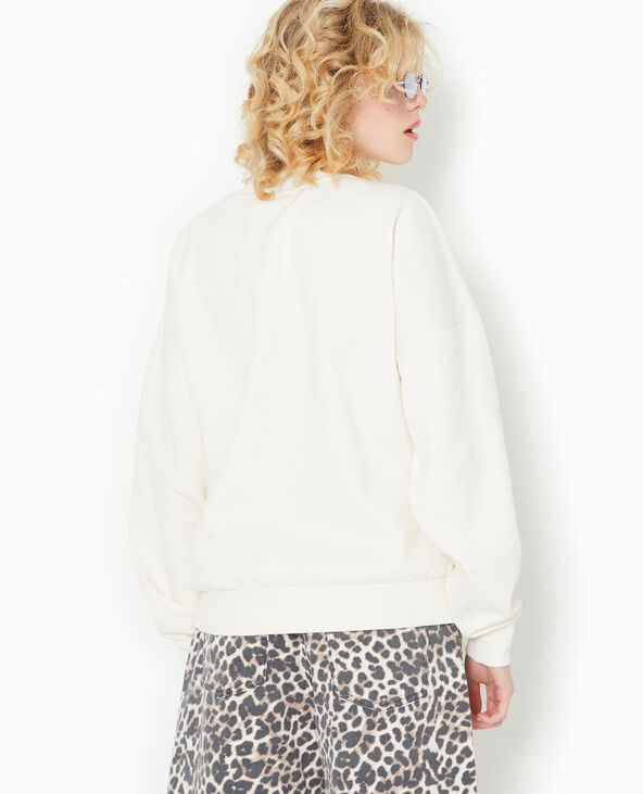 Sweat oversize avec print LONDON blanc - Pimkie