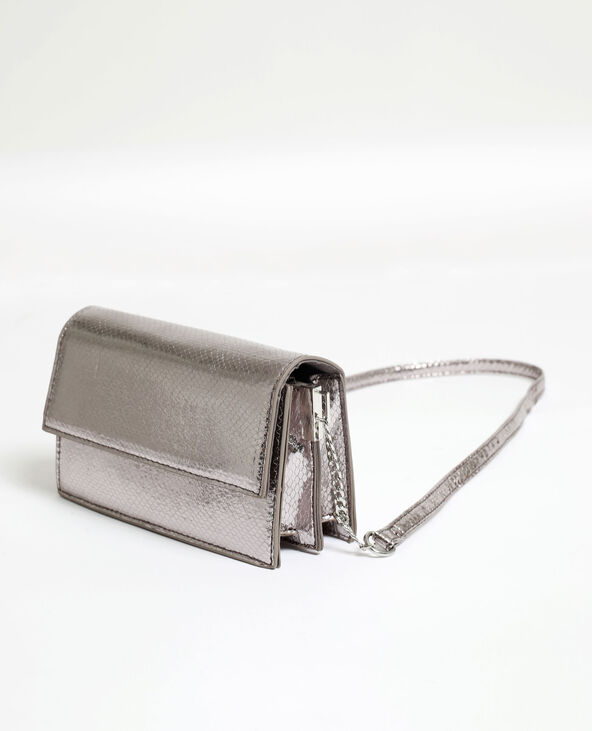 Petit sac python argenté - Pimkie