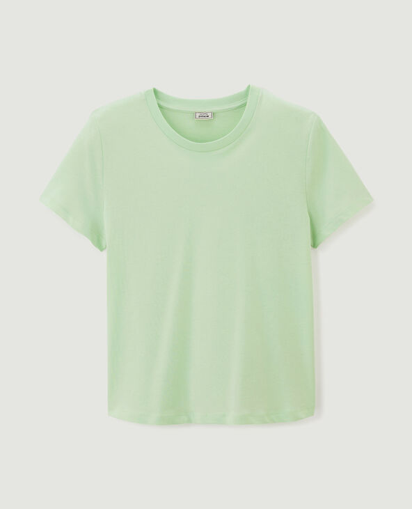 T-shirt basique col rond vert clair - Pimkie