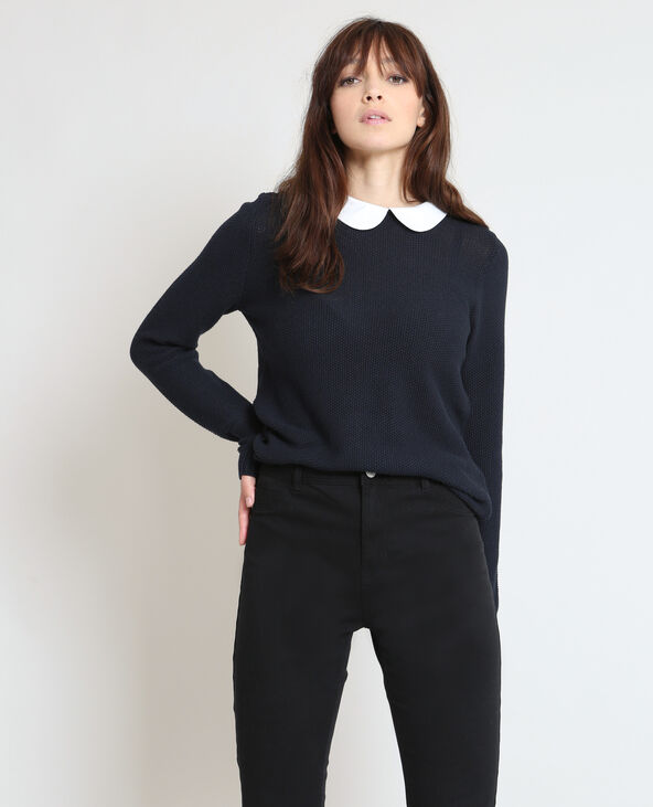 Pull femme col claudine shop