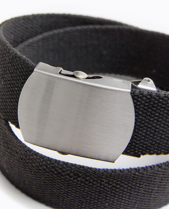 Ceinture en canvas avec boucle métallique noir - Pimkie