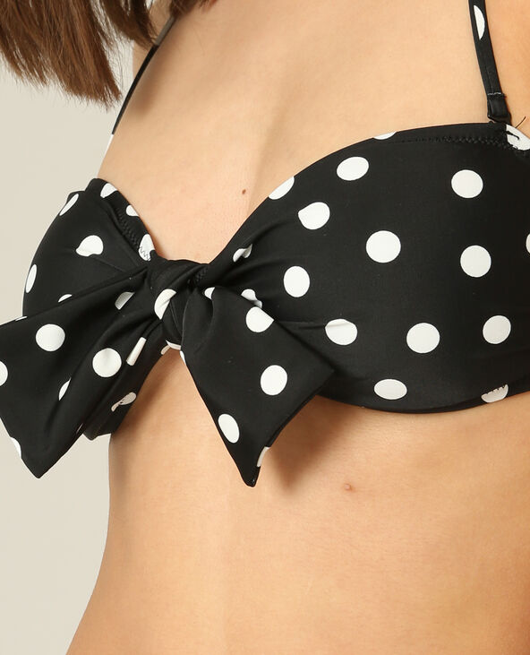 Haut de bikini bandeau noir - Pimkie