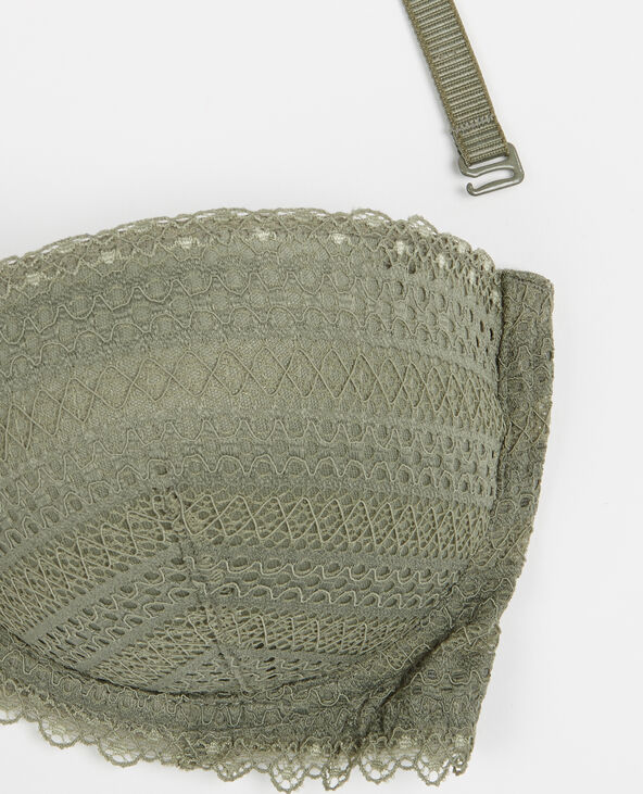 Soutien-gorge corbeille en dentelle vert de gris - Pimkie
