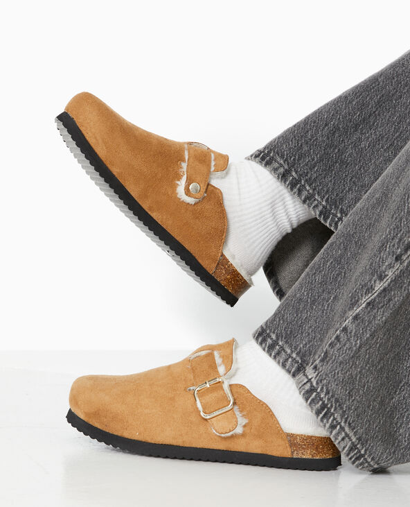 Mules sabots fourrées beige - Pimkie