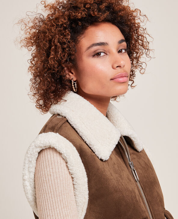 Blouson sans manches taupe - Pimkie