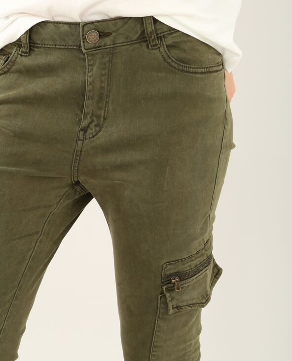Pantalon skinny cargo taupe - Pimkie
