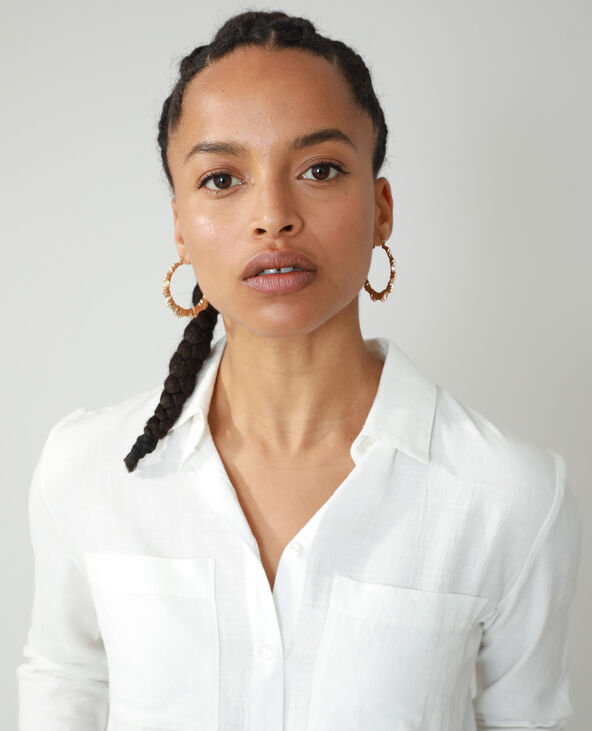 Chemise oversize asymétrique blanc - Pimkie