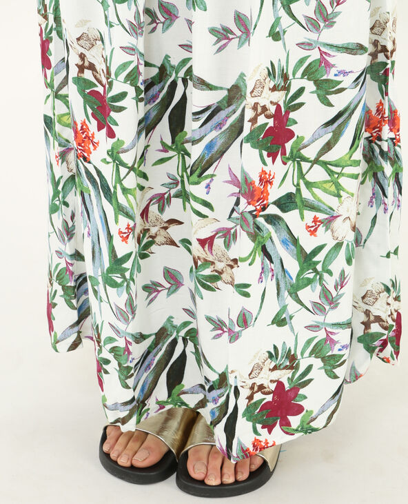 Robe longue manches peekaboo blanc - Pimkie