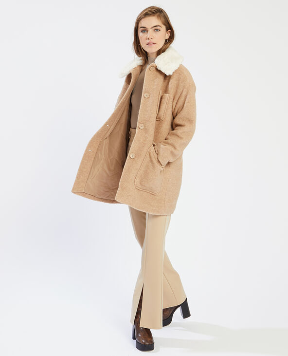 Trench col chemise avec doublure amovible Beige