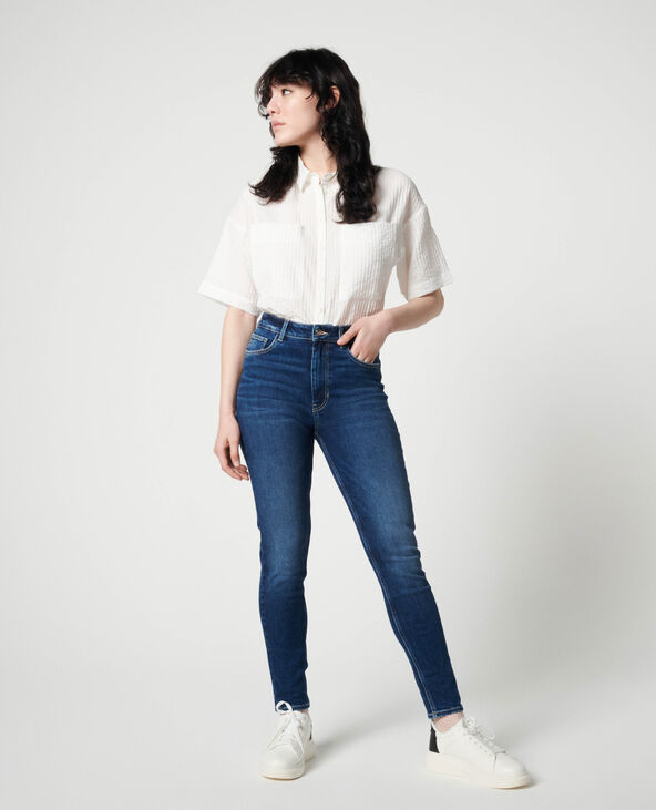 Jean skinny taille haute SMALL bleu marine - Pimkie