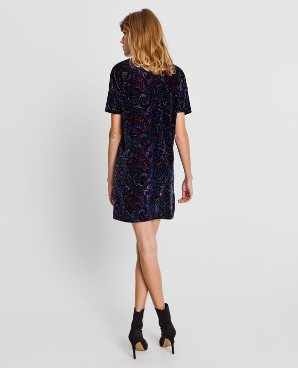 Robe à imprimé cachemire bleu marine - Pimkie