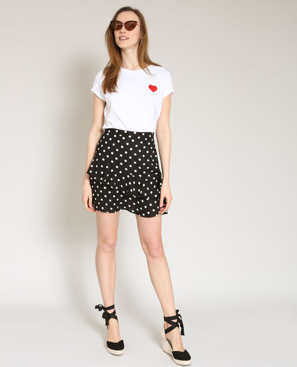 T-shirt brodé blanc - Pimkie