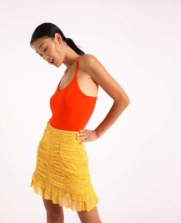 Jupe fleurie jaune - Pimkie