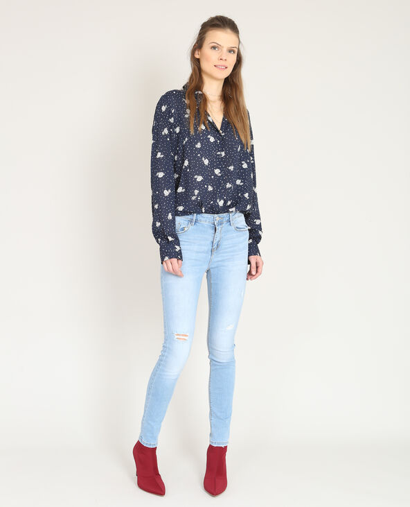 Chemise imprimée bleu marine - Pimkie