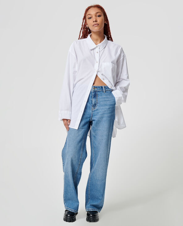 Jean baggy taille  basse bleu - Pimkie