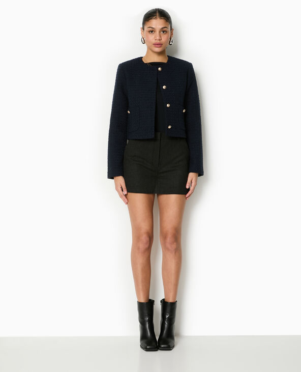 Mini jupe-short city avec poches gris - Pimkie