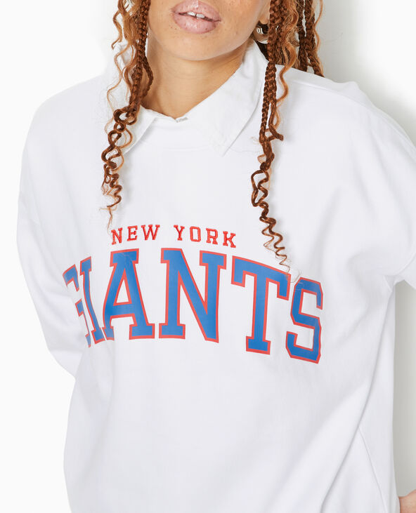 Sweat oversize avec print et broderie GIANTS blanc - Pimkie