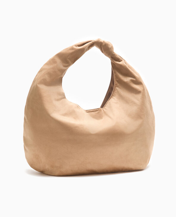 Grand sac XXL en suédine beige - Pimkie