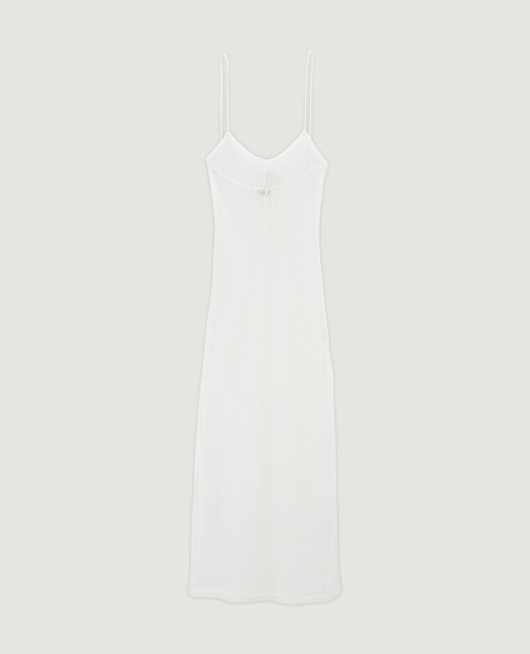 Robe longue en maille filet blanc - Pimkie