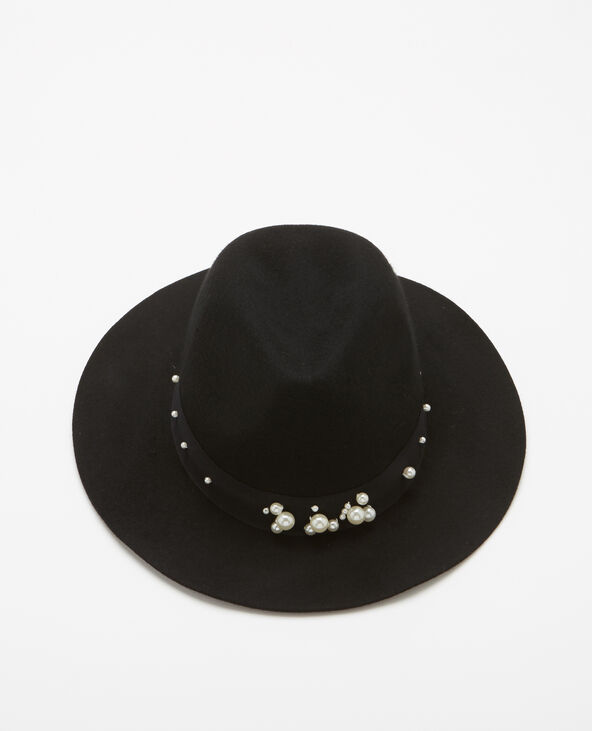 Fedora à perles noir - Pimkie