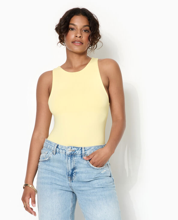 Body sans manches Jaune pâle - Pimkie