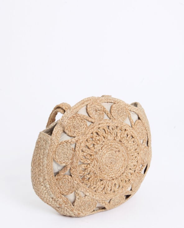 Grand sac en paille beige - Pimkie