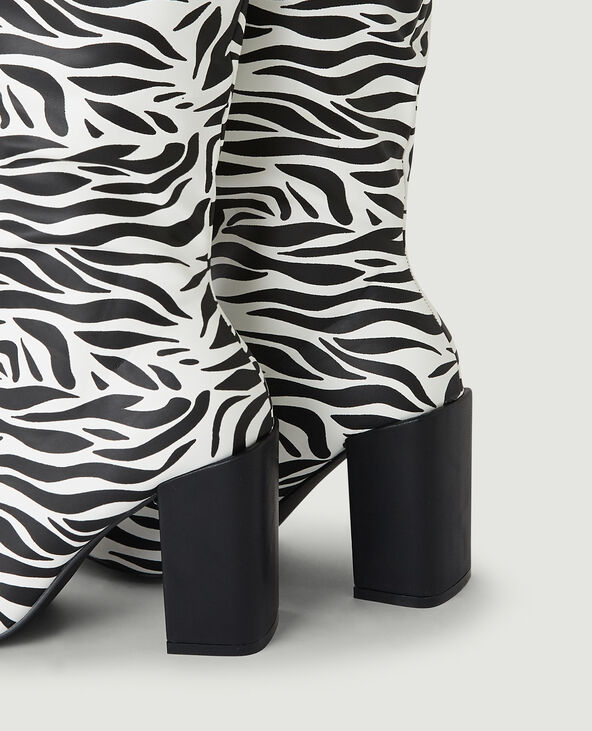 Bottes zébrées blanc - Pimkie