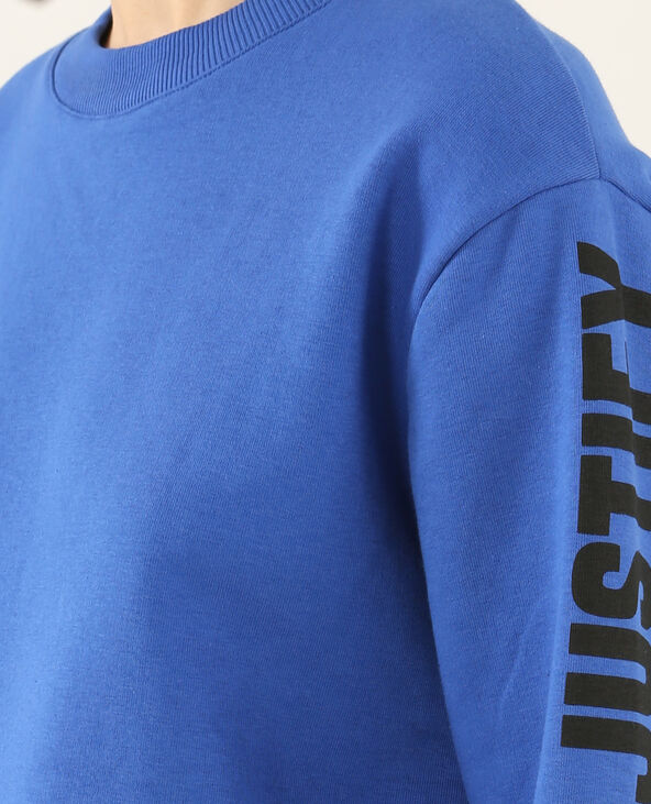 Sweat à message bleu marine - Pimkie