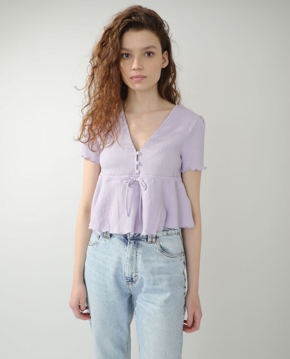 T-shirt volanté lilas - Pimkie