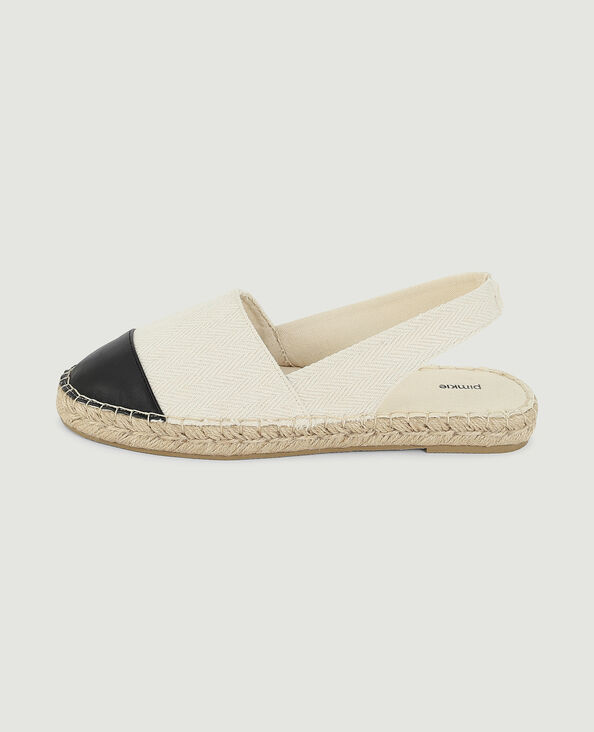 Sandales espadrilles avec bout simili blanc - Pimkie
