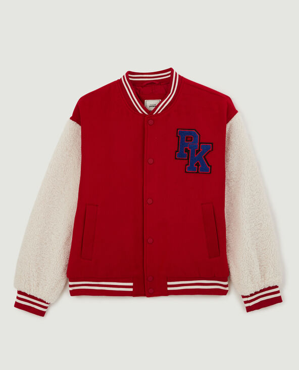 Veste bomber bi-matière rouge - Pimkie