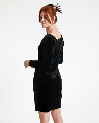 Robe en velours noir - Pimkie