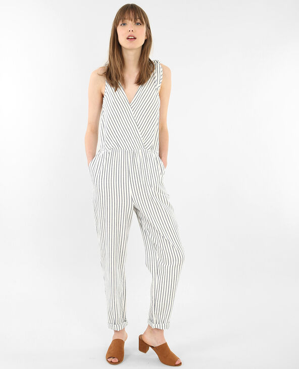 Combi-pantalon rayée blanc - Pimkie