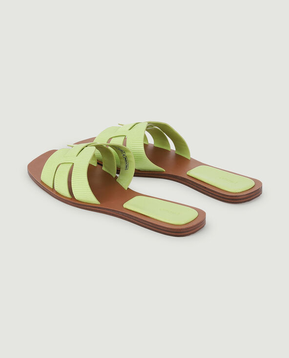 Mules plates vert - Pimkie