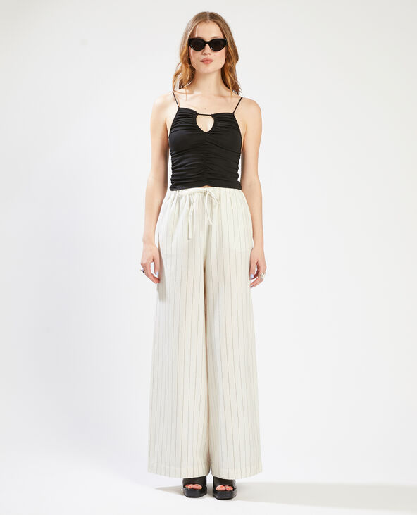 Pantalon large et droit SMALL rose clair - Pimkie