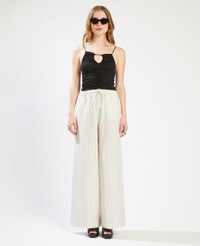 Pantalon large et droit SMALL rose clair - Pimkie