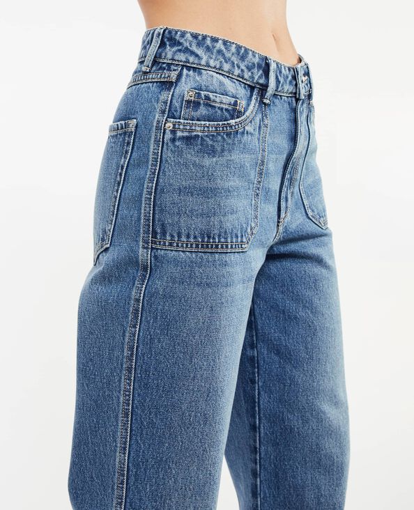 Jean droit taille haute bleu - Pimkie