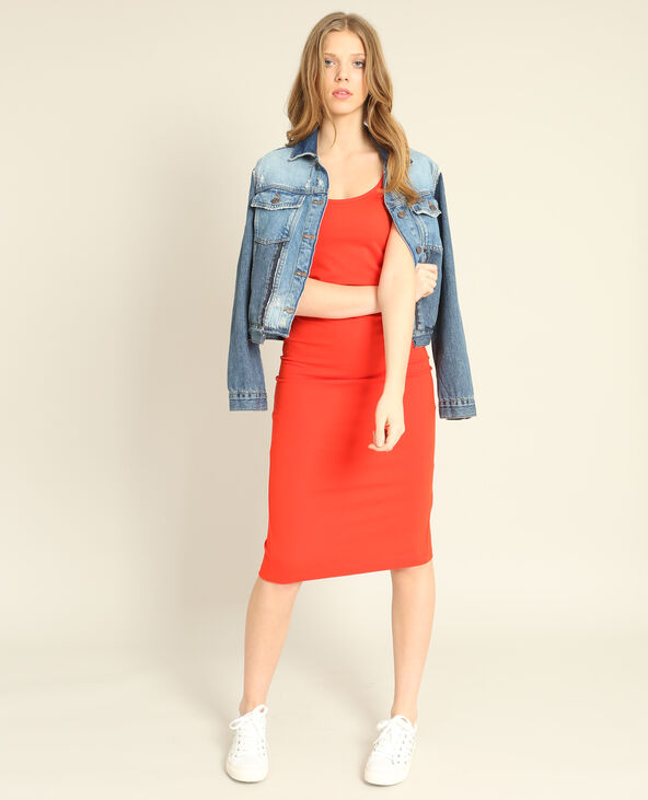 Robe moulante rouge - Pimkie