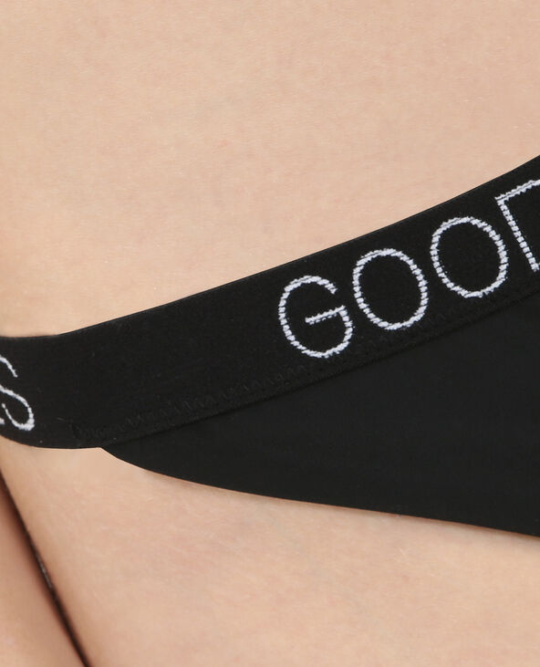 Culotte de bain message noir - Pimkie