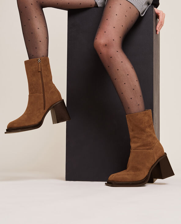 Bottines bouts carrés sales