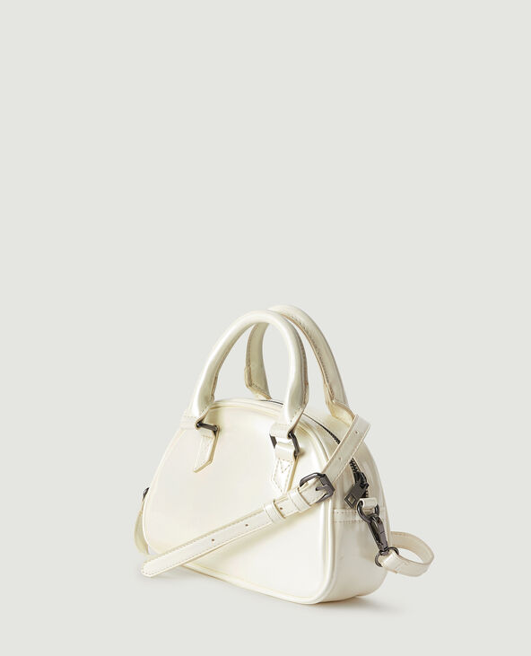 Petit sac vinyle à bandoulière amovible blanc - Pimkie