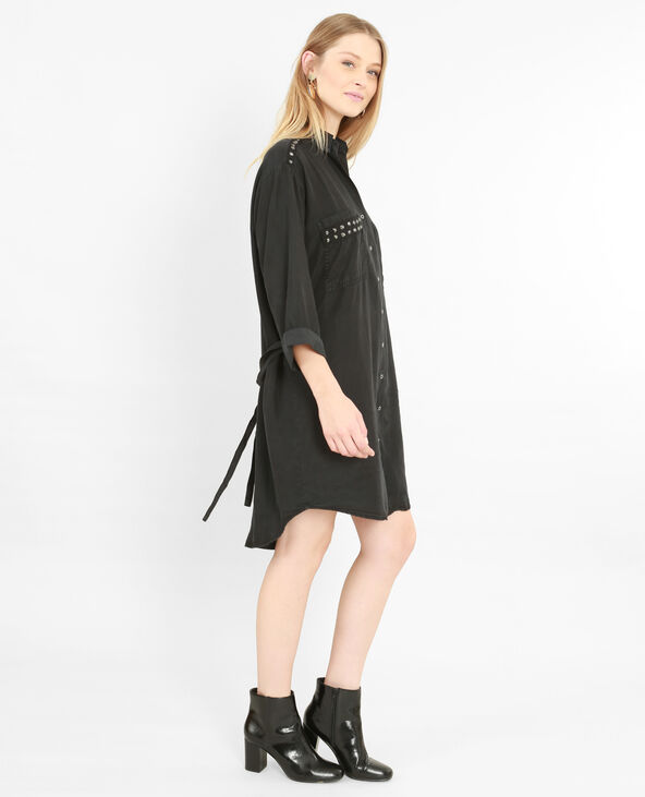 Robe chemise cloutée noir - Pimkie