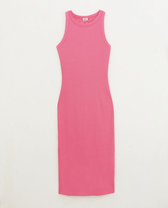 Robe débardeur maille côtelée rose - Pimkie