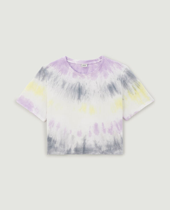 T-shirt cropped tie and dye lilas - Pimkie