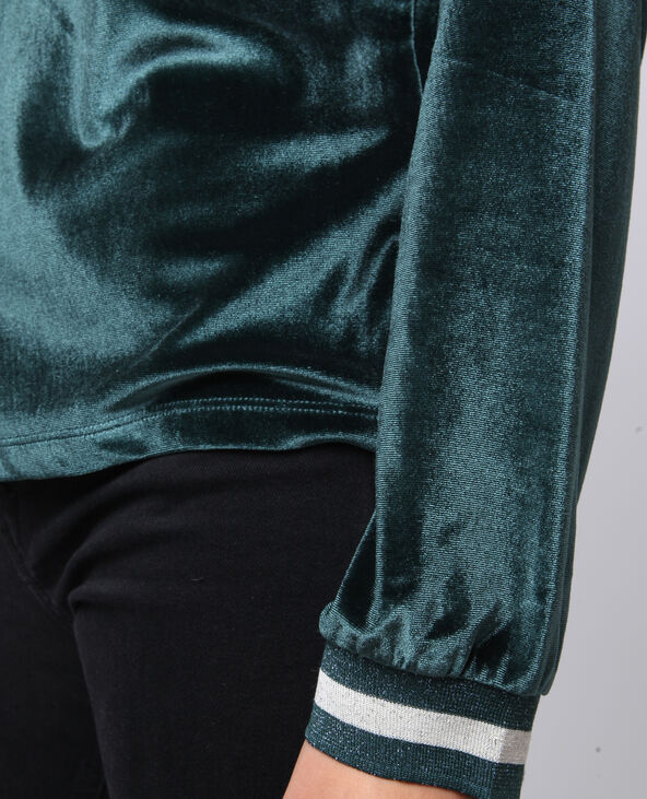 Sweat velours vert foncé - Pimkie