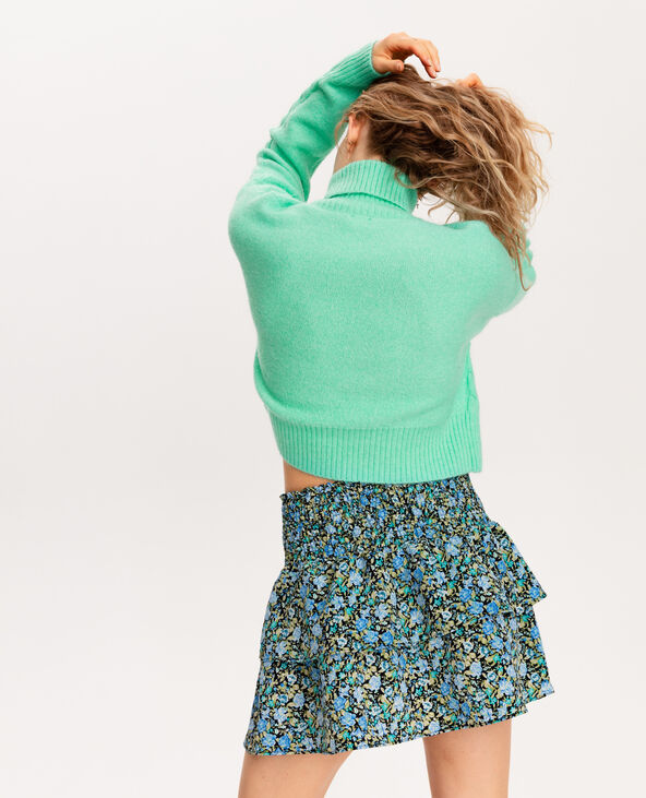 Pull col roulé torsadé bleu turquoise - Pimkie